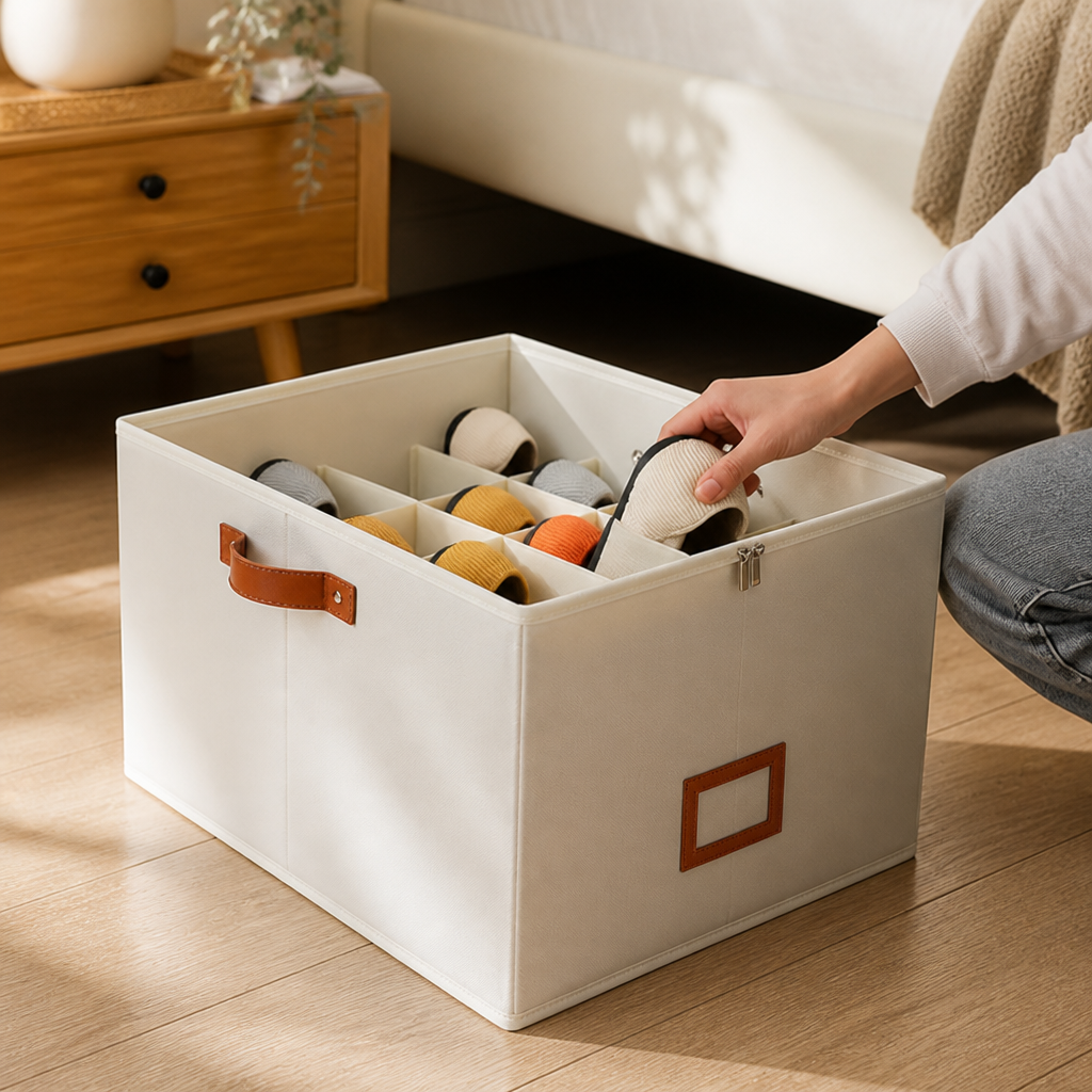 SlipNest™ Fabric Shoe Organizer — Transform Clutter into Calm and Find Every Pair Instantly