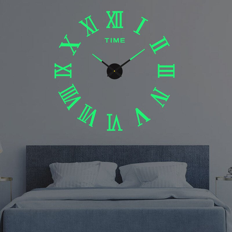Modern Wall Clock Featuring 3D Raised Numbers Design