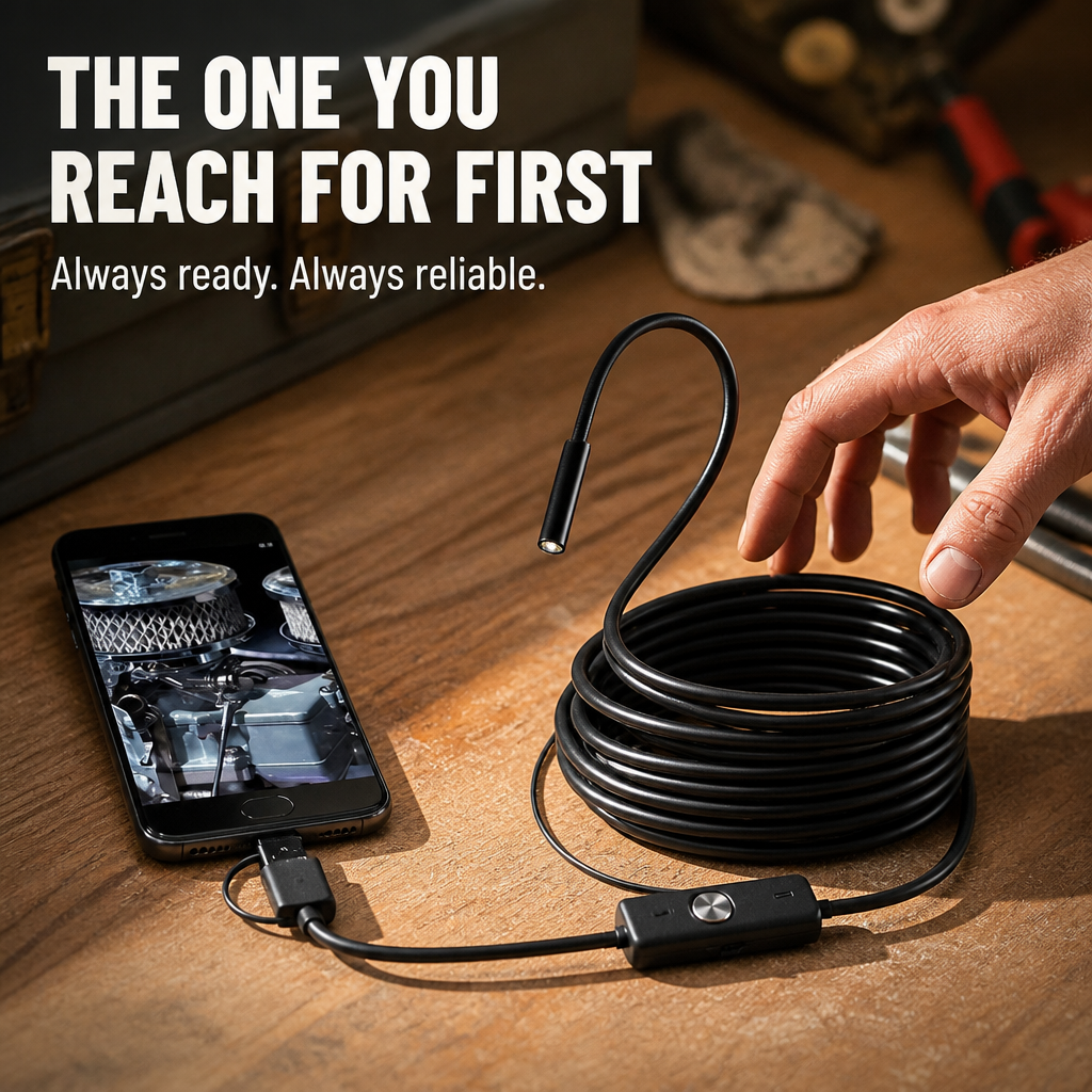 VisionPro™ Ultra HD Waterproof Endoscope — Spot Every Hidden Flaw with Rock-Solid Clarity and Durability