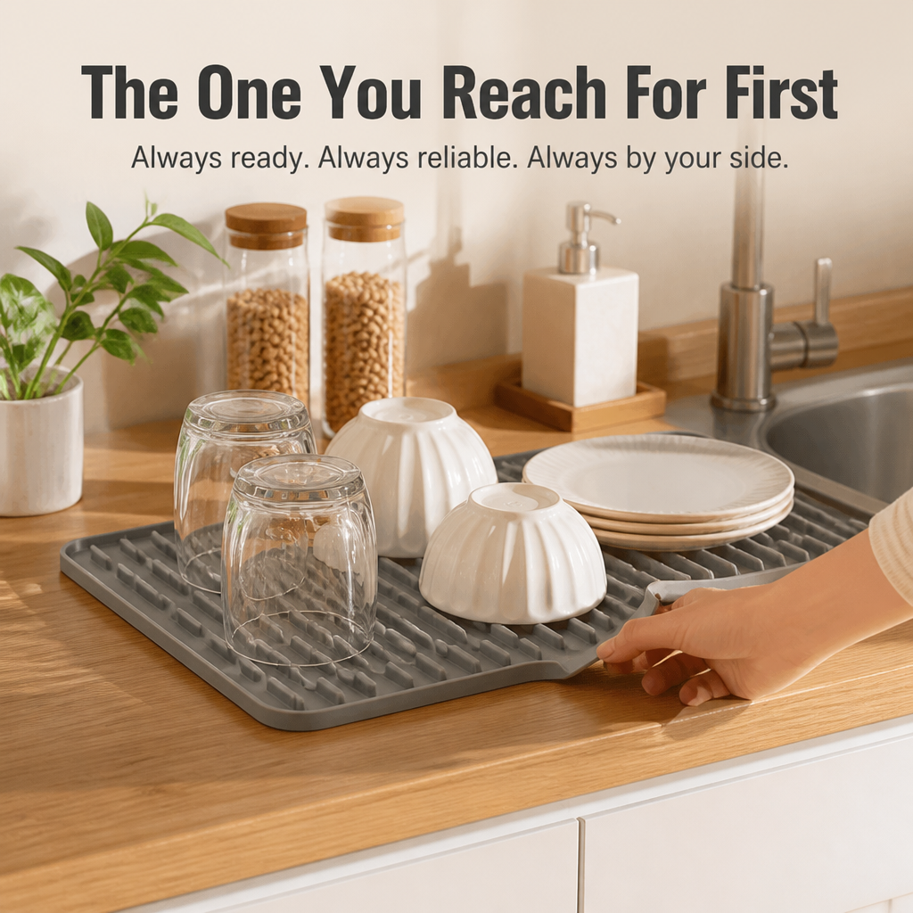AquaGuard™ Mat — End Kitchen Chaos with Dry Counters and Safer Dishes Every Time