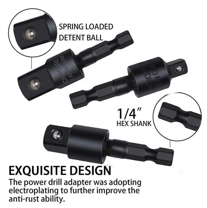 6-Piece Multi-Angle Drill Bit and Adapter Set – Precision Power for Tight Spaces