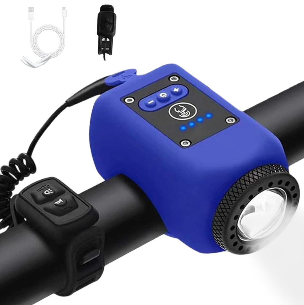 USB Rechargeable Bicycle Light with Built-in Horn