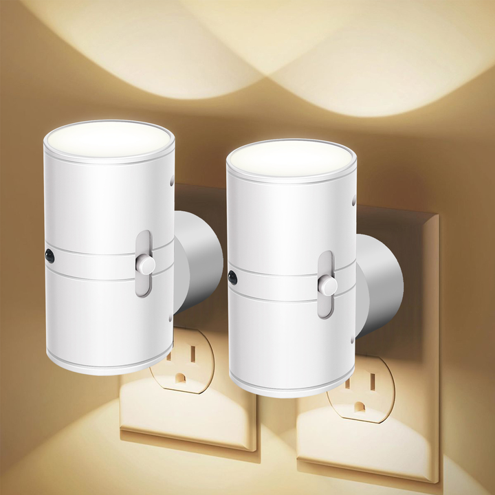Adjustable LED Night Lamp Plug-in with Rotary Dial – Soft White Glow