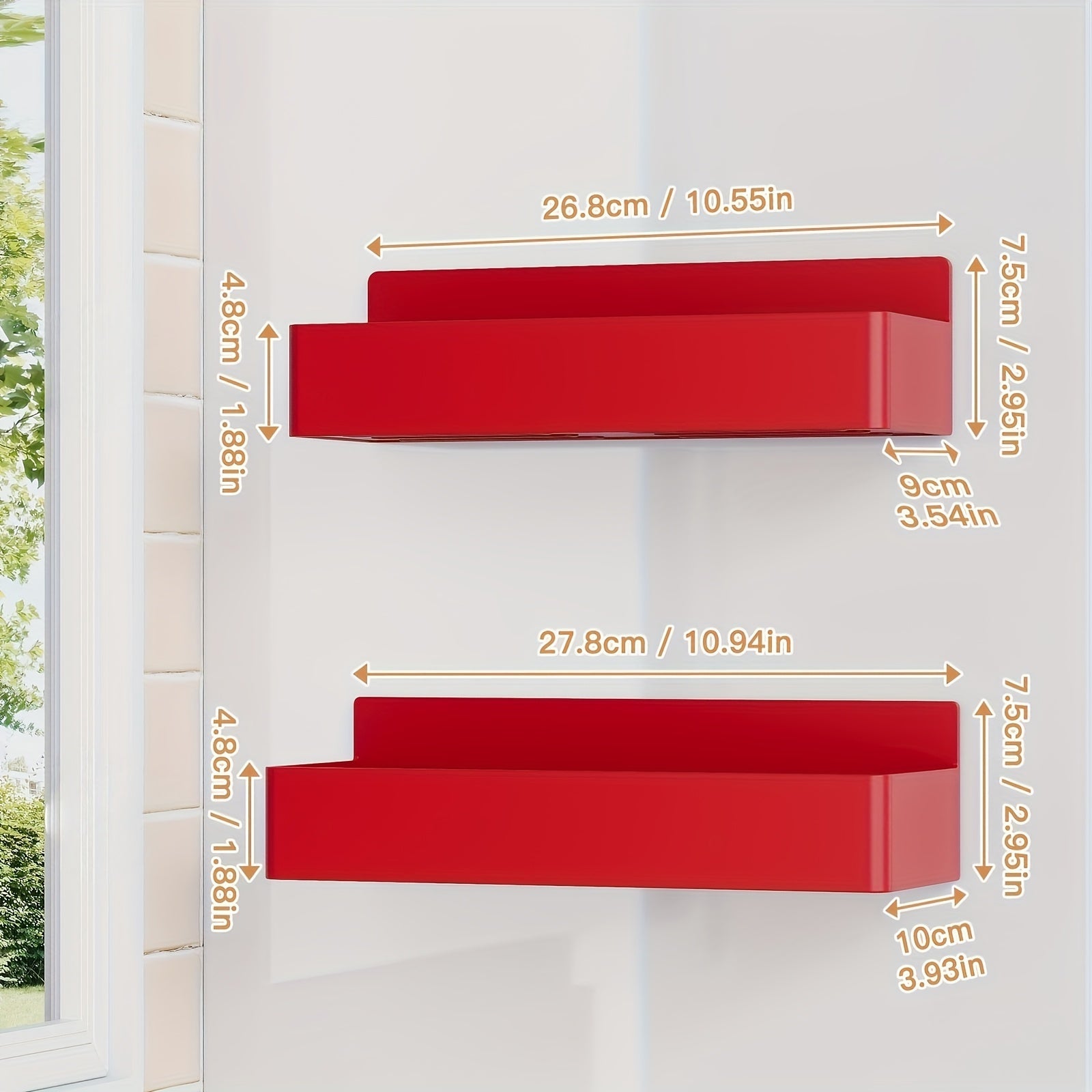 Magnetic Storage Shelf Set of 4