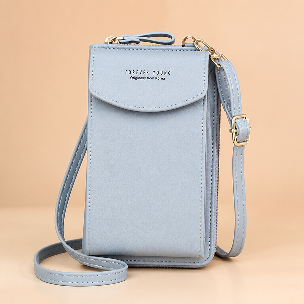 AeroStride™ – Slim Crossbody Phone Bag with Built-In Card Wallet