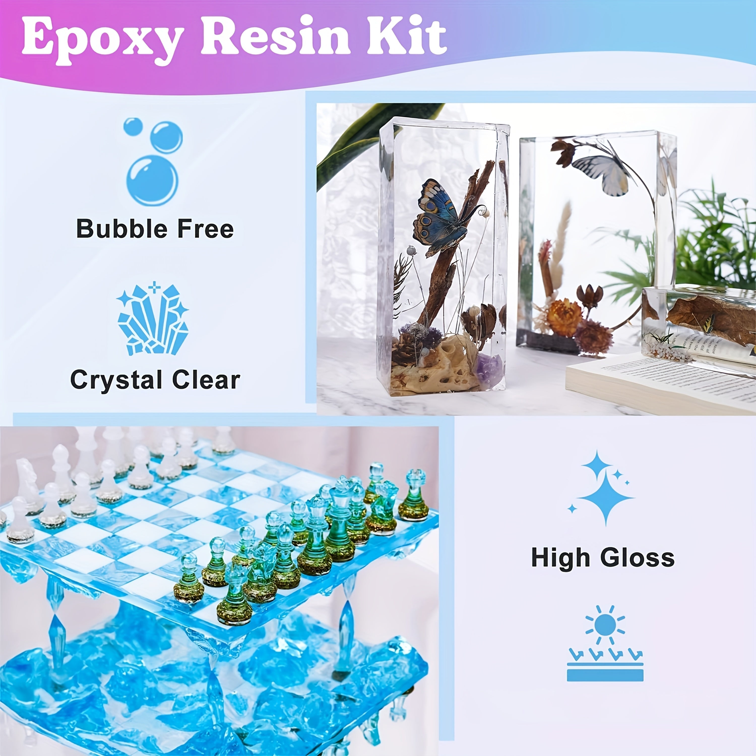 DIY Crystal Clear Epoxy Resin Kit 1:1