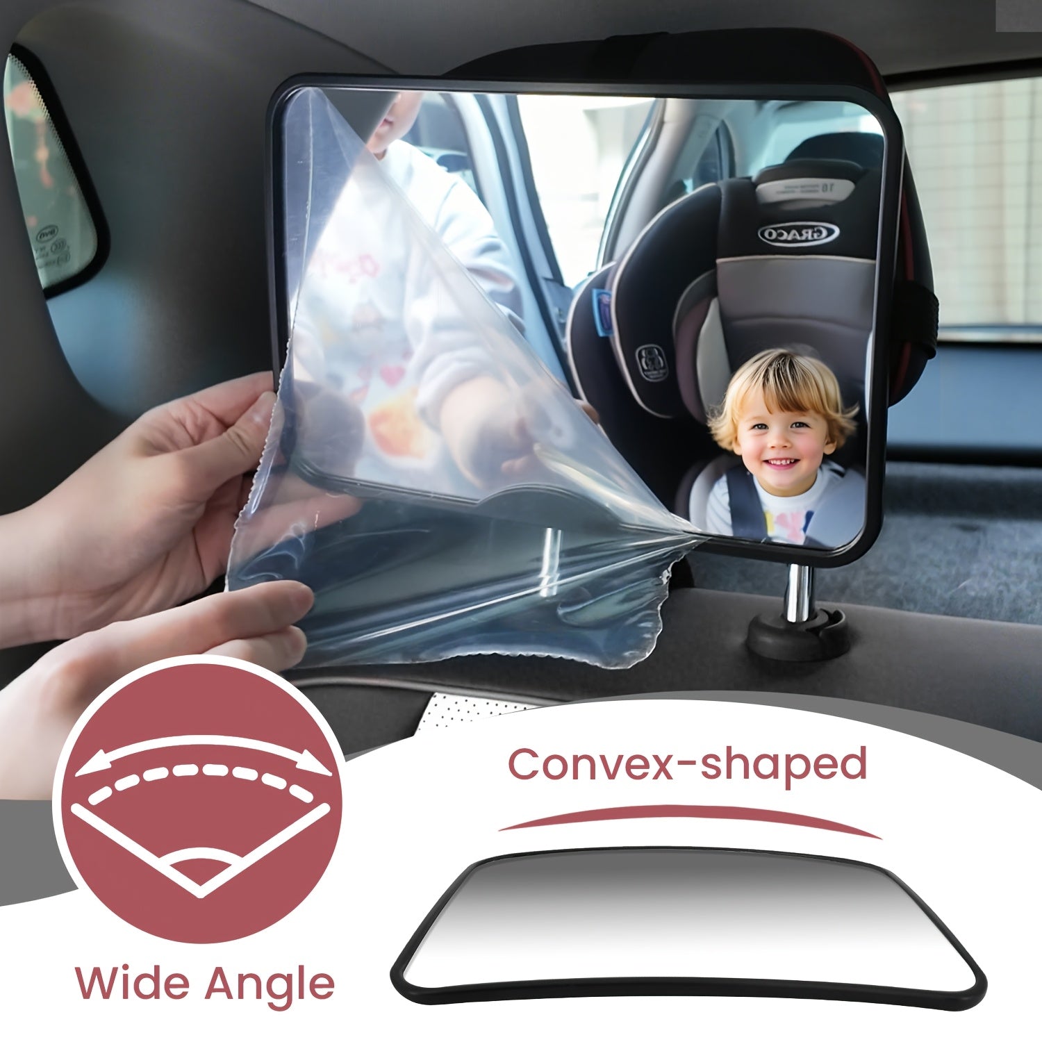 Child Car Seat Mirror with Wide Angle View