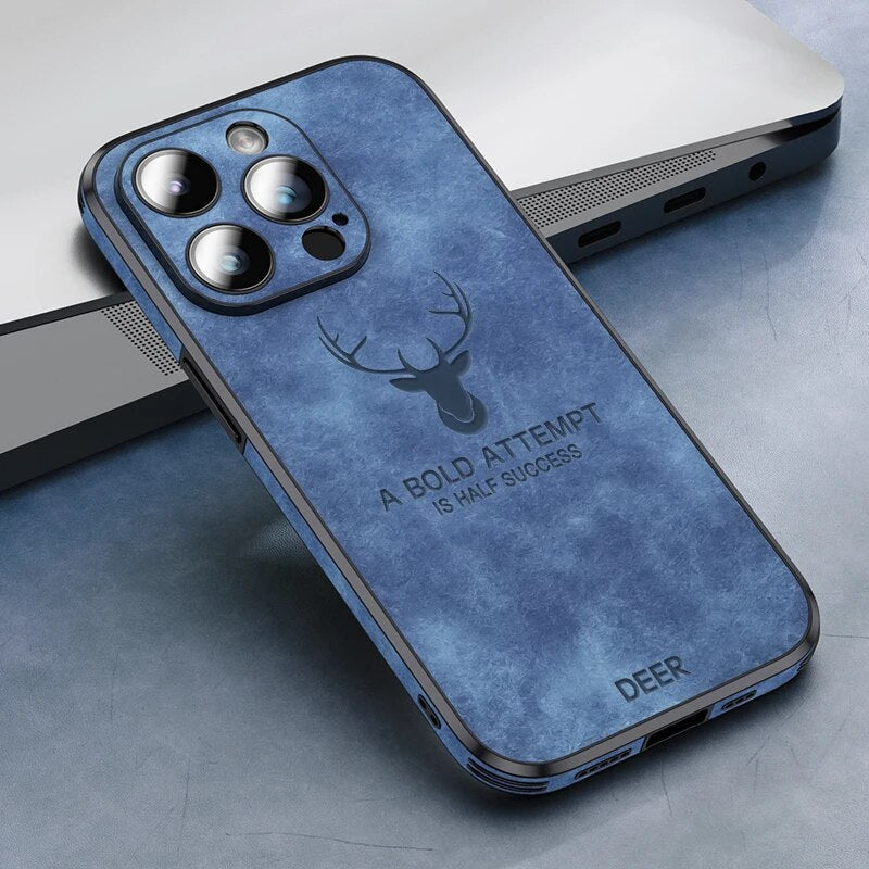 Slim Shockproof Smartphone Case in Genuine Leather – Stylish Protection