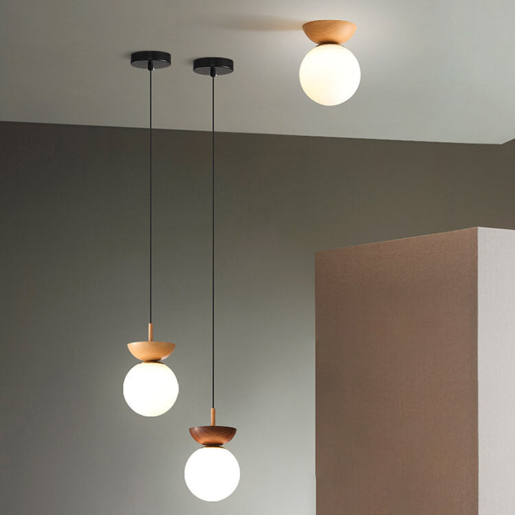Glass Sphere Ceiling Lamp