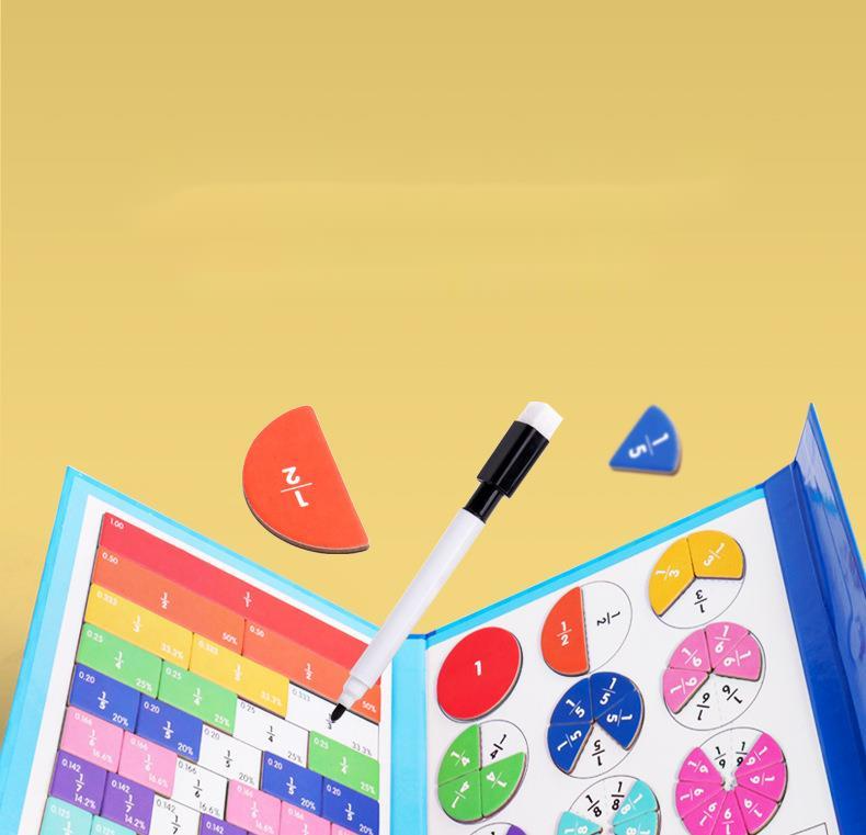 🔥 FLASH SALE 🏅 Montessori Magnetic Fraction Puzzle Book