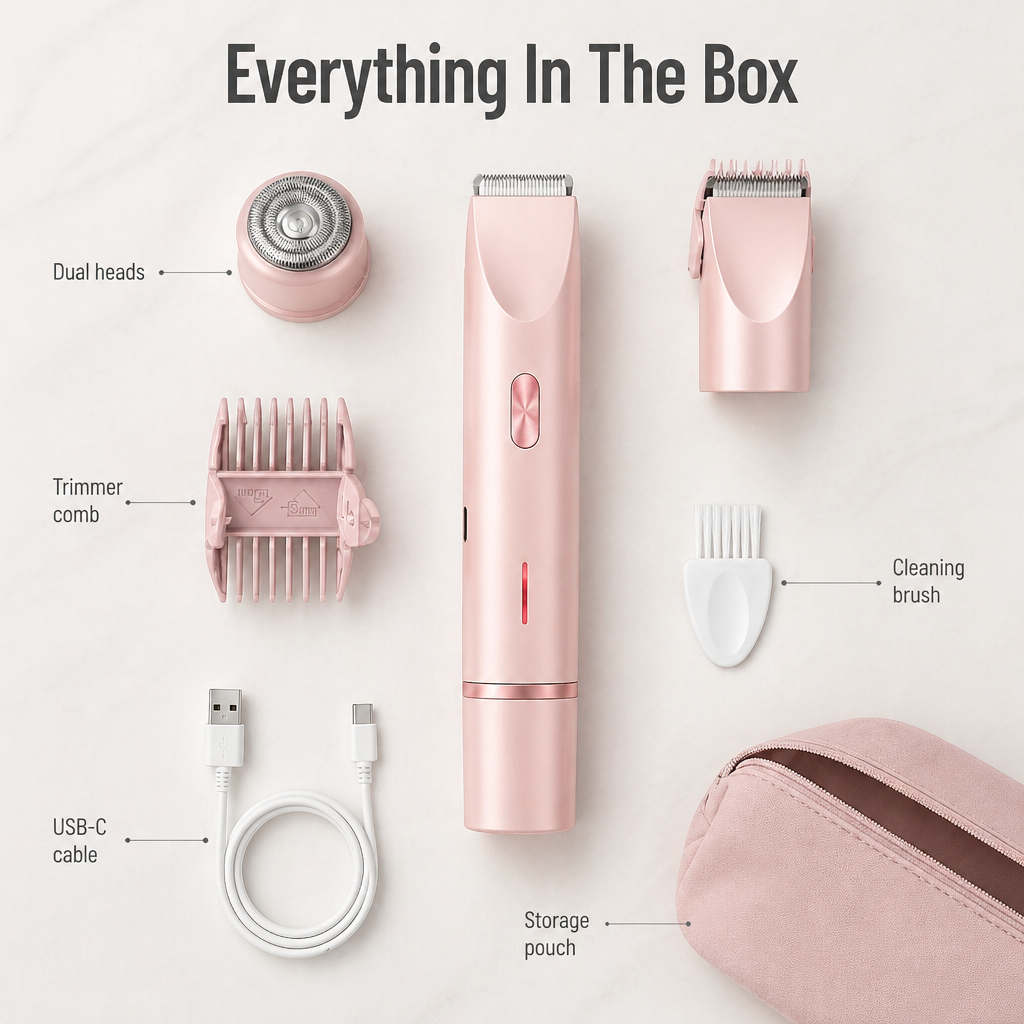 2-in-1 Women's Shaver for Face and Body - Radiance Glide