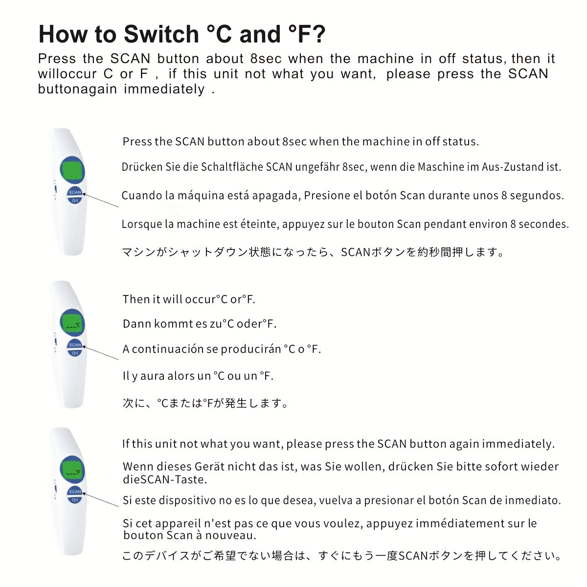 Non-Contact Infrared Forehead Thermometer
