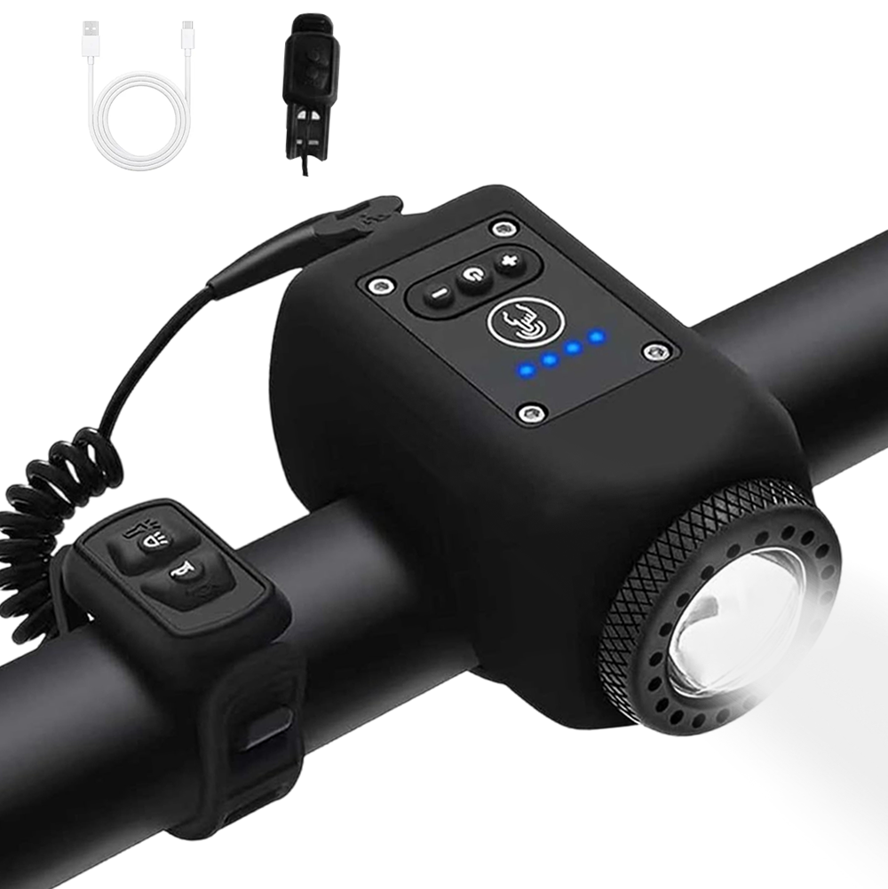 USB Rechargeable Bicycle Light with Built-in Horn