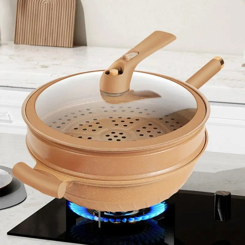 SizzlePro™ Wok — Effortless Flavor-Packed Meals that Save You Time and Kitchen Space