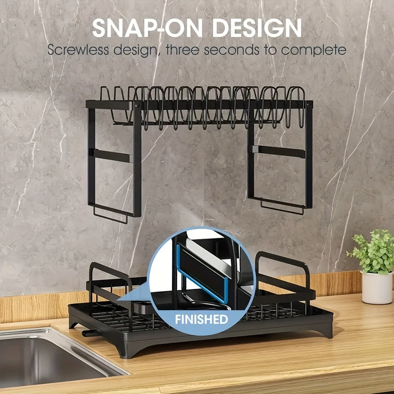 Two-Tier Draining Rack with Drainage System