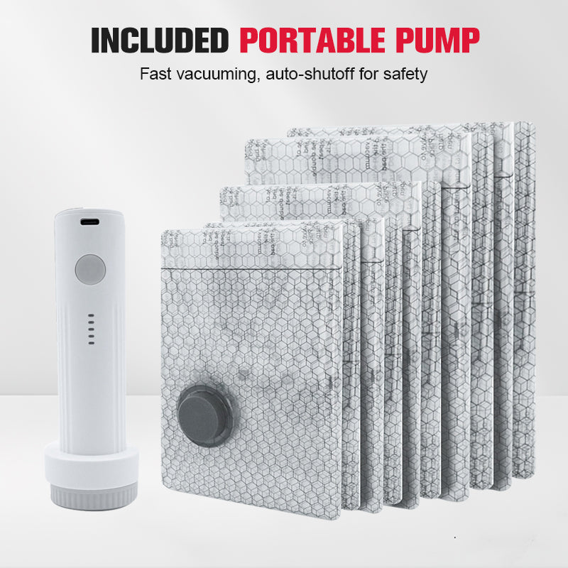 Vacuum Storage Bags with Pump – Save 80% More Space