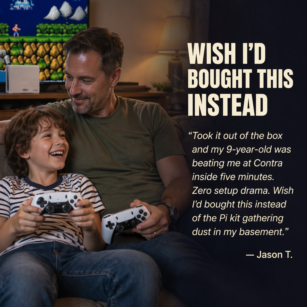 NovaArcade™ — Plug In, Pair Up, and Battle Through Thousands of Retro Classics
