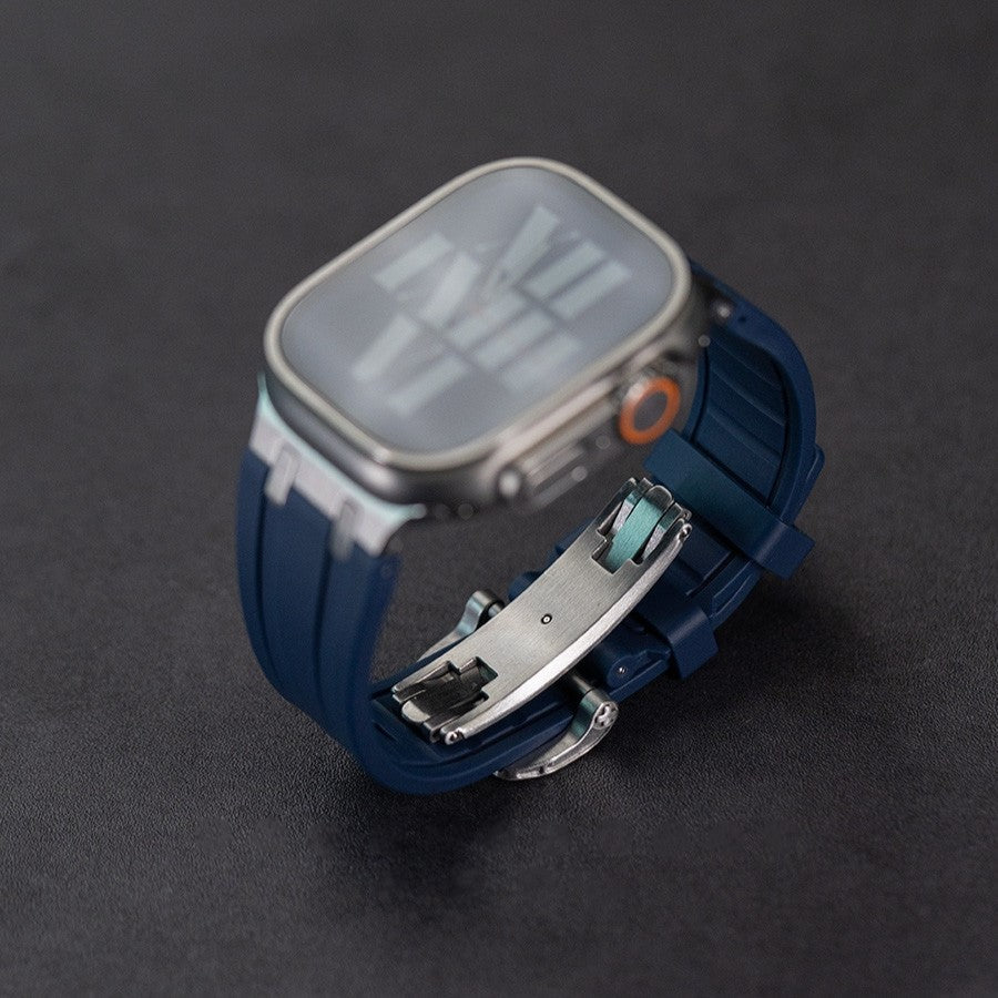 Thick Silicone Strap with Titanium Connector for Apple Watch