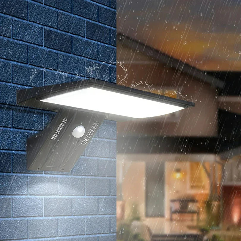 Solar Powered LED Wall Light with Motion Detector & Remote Control