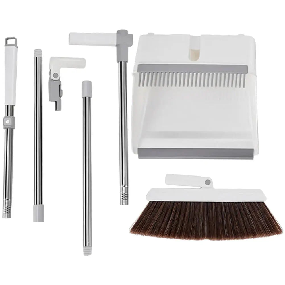 Broom with Dustpan Set | Upright Sweeping Without Stooping | Comb-Edged | CleanStand