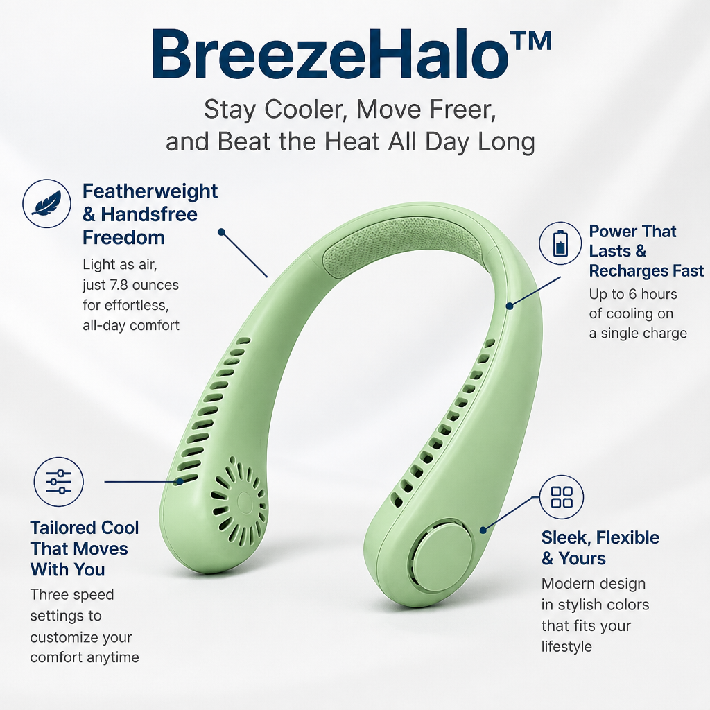 BreezeHalo™ — Stay Cooler, Move Freer, and Beat the Heat All Day Long
