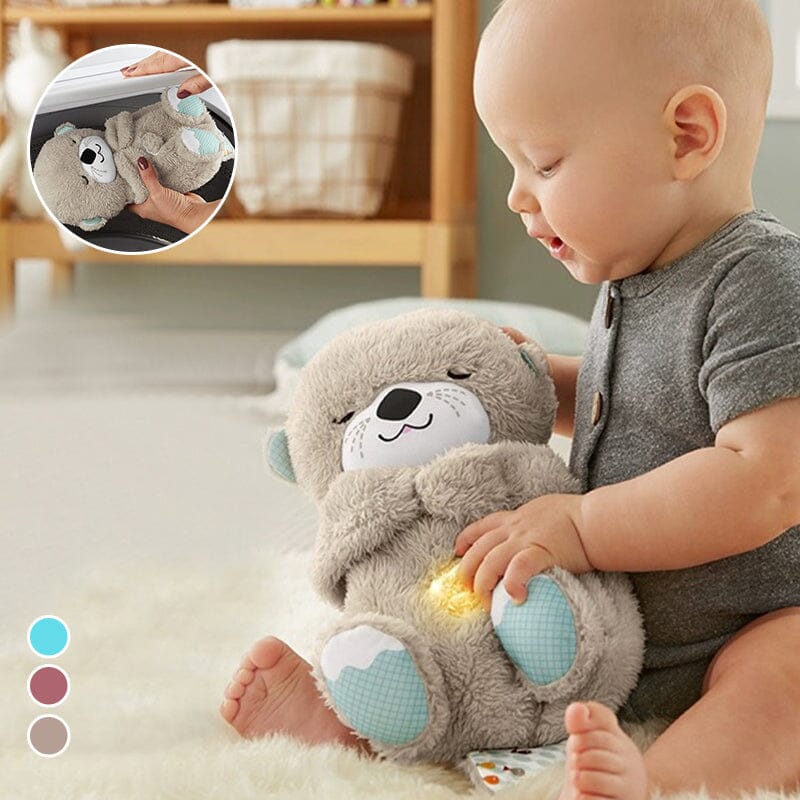 Soothing Plush Toy with Heartbeat and Sound Features – Otter