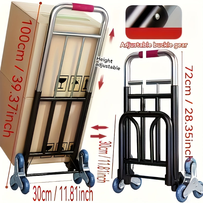 Folding Hand Truck with Stair Climbing Wheels
