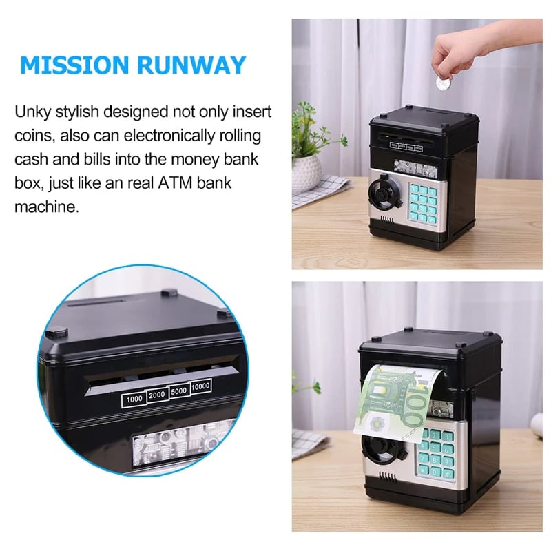 Mini Piggy Bank - Safeguards Pocket Money and Turns Saving into Fun Adventure for Kids