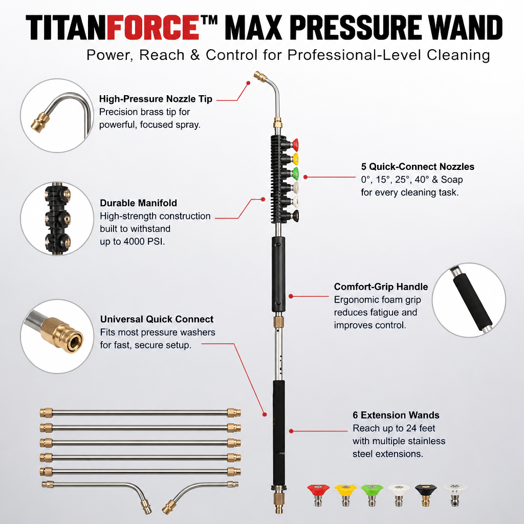 TitanForce™ Max Pressure Wand — Dominate Dirt Without Breaking a Sweat