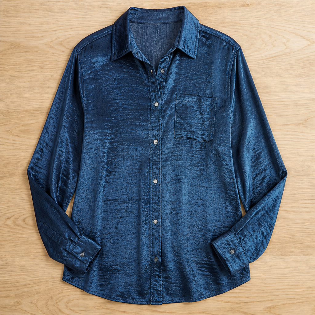 SilkenAura™ Mercerized Lapel Shirt — Glow with Effortless Elegance and All-Day Confidence