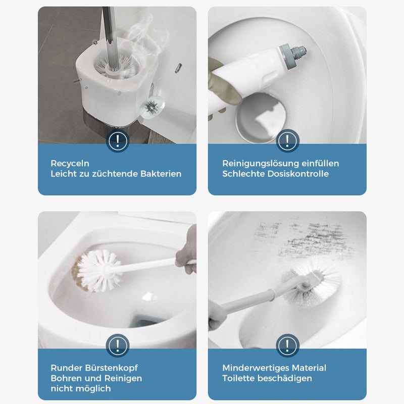 Disposable Toilet Scrubber | Antibacterial | Hygienic Sponge Tips | CleanClick