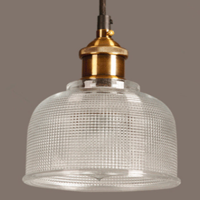 Vintage Glass Hanging Pendant Light