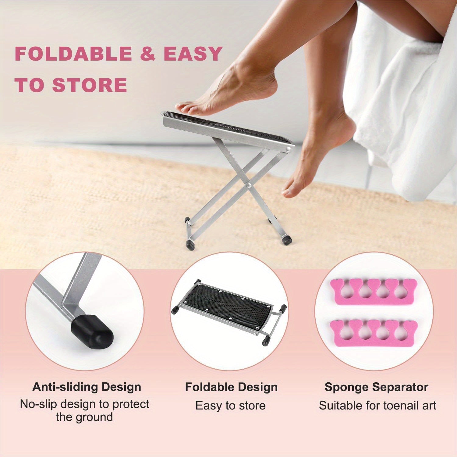 Adjustable Footrest for Pedicure