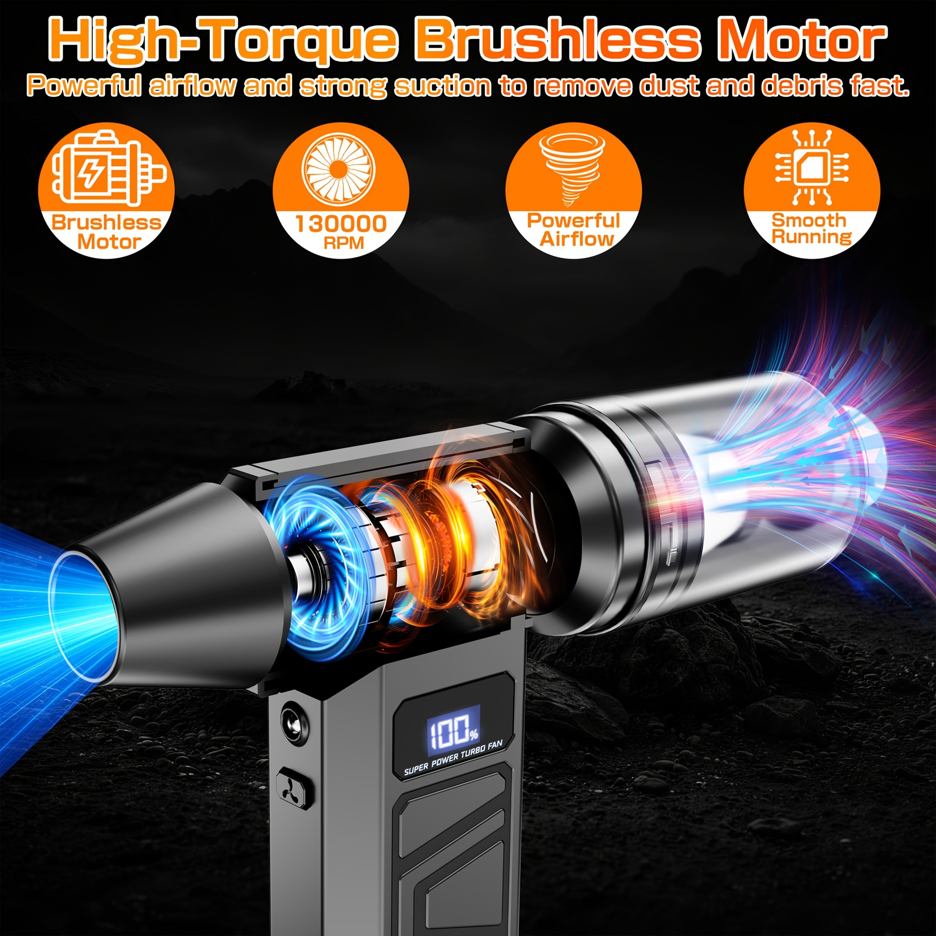 2-in-1 Air Blower and Mini Vacuum Cleaner