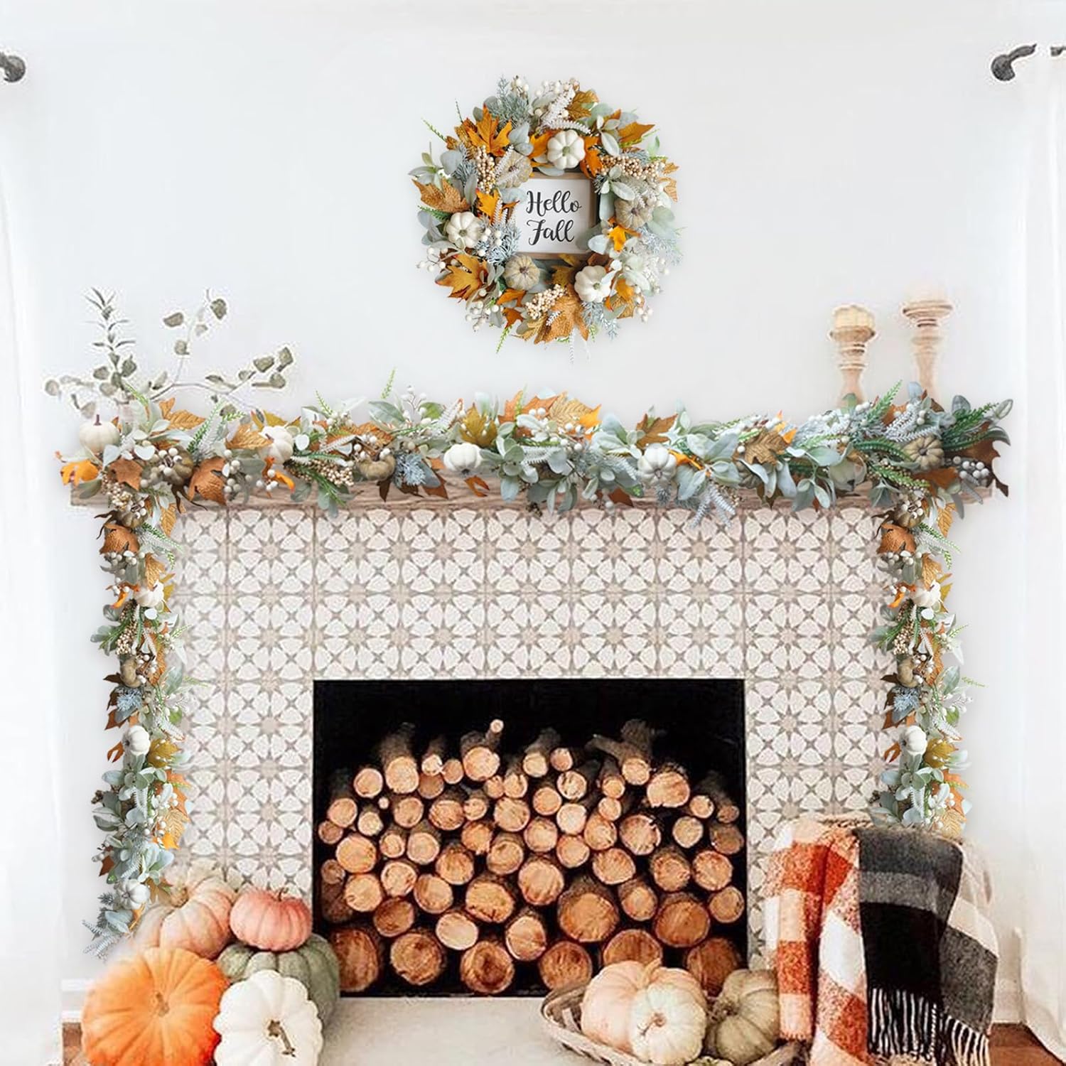 AmberHarvest™ Signature Wreath — Fill Your Home with Lasting Warmth and Fall’s Cozy Magic