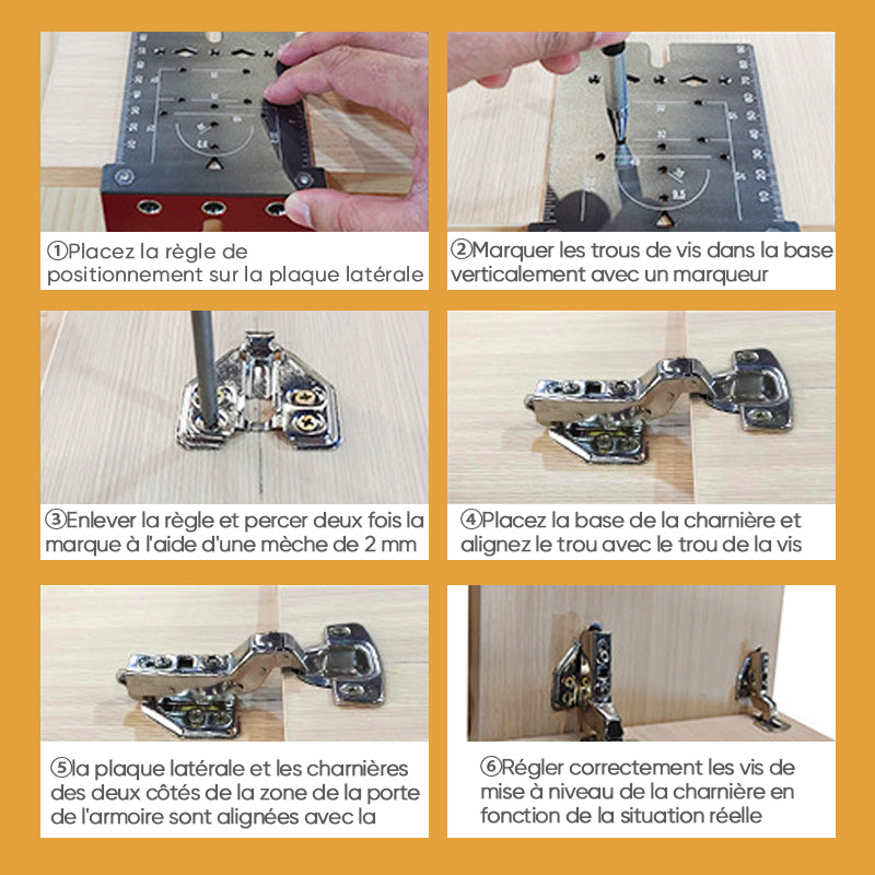 Hinge Drilling Set for Effortless and Flawless Furniture Assembly
