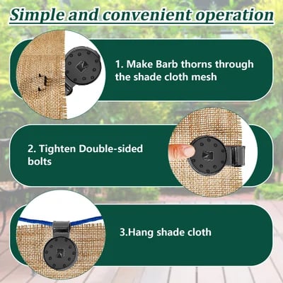 Net Clips for Secure Hold - Weatherproof and Wind Resistant
