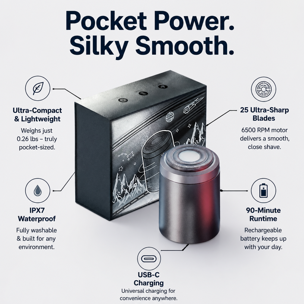 BladeHaven™ — Pocket-Sized Power for Silky Smooth Confidence Anytime