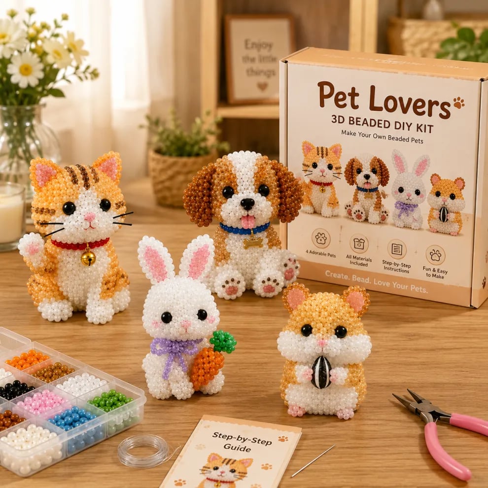 LumaBead™ — Unleash Calm Creativity and Craft Sparkling 3D Animal Wonders