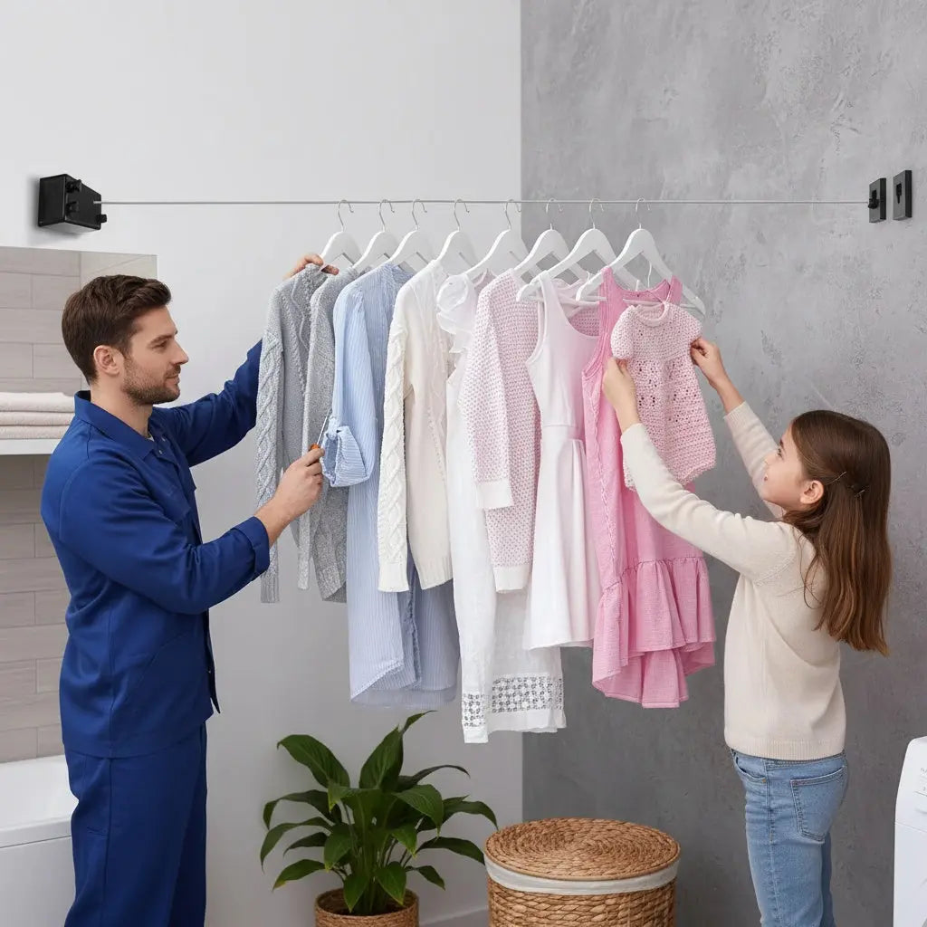 Clothes Drying Line | Weather-Resistant | Wall Mounted | LineaRoll