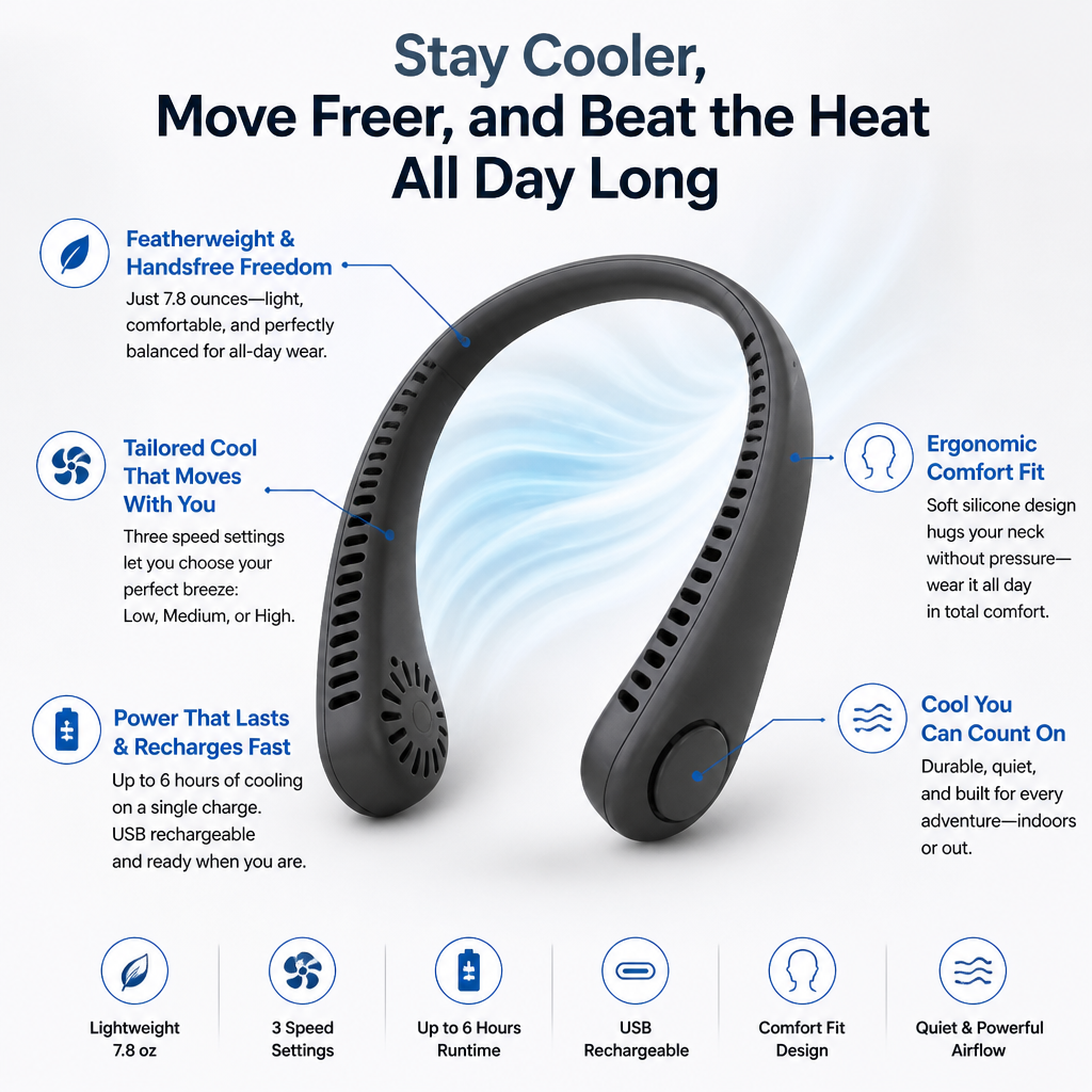 BreezeHalo™ — Stay Cooler, Move Freer, and Beat the Heat All Day Long