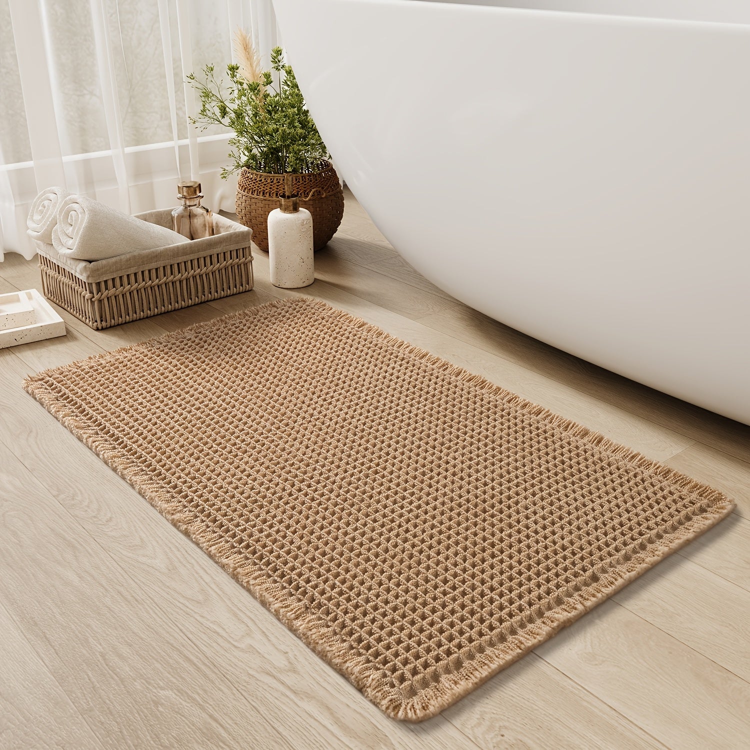 Quick-Absorbent Bath Mat for Instant Water Absorption