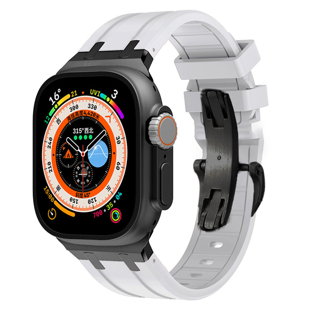 Thick Silicone Strap with Titanium Connector for Apple Watch