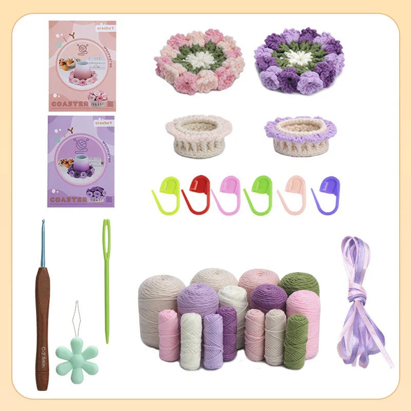 Arvilaro | [DIY Kit]Handmade Diy Lily Of The Valley Coasters-Buy and get a free tutorial book