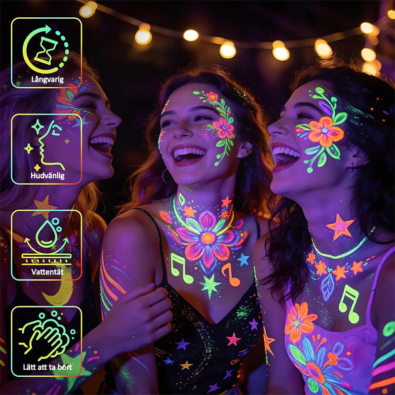 Illuminate Any Space with Stunning Neon Body Art that Captivates