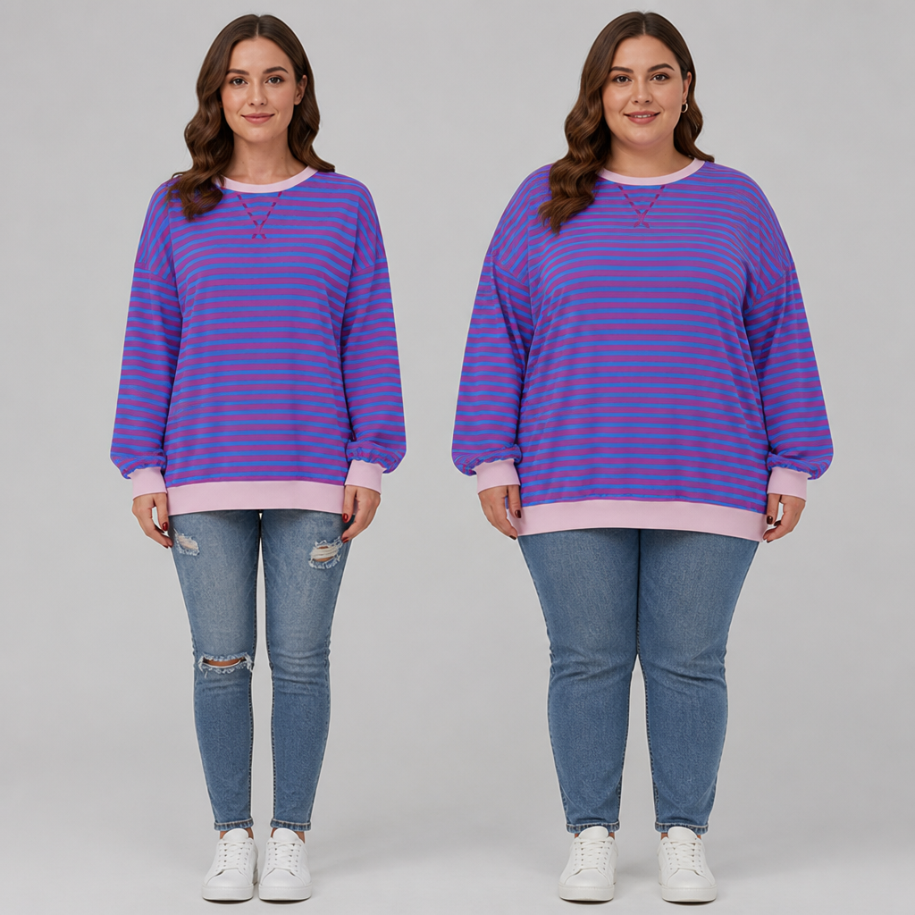 LuminaSoft™ Casual Long Sleeve Striped Shirt — Wrap Yourself in All-Day Softness and Timeless Style