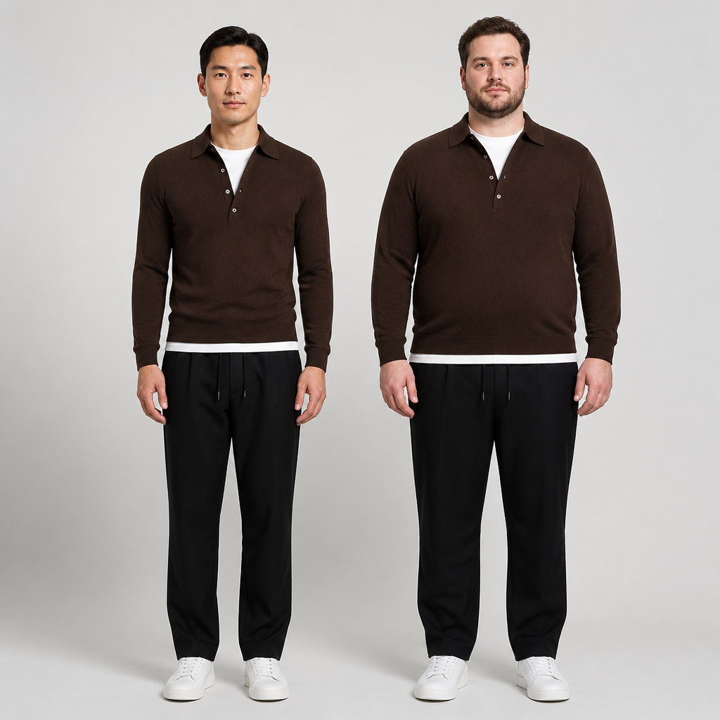 ValorWeave™ – Tailored Knit Polo with Spread Collar & Button Placket