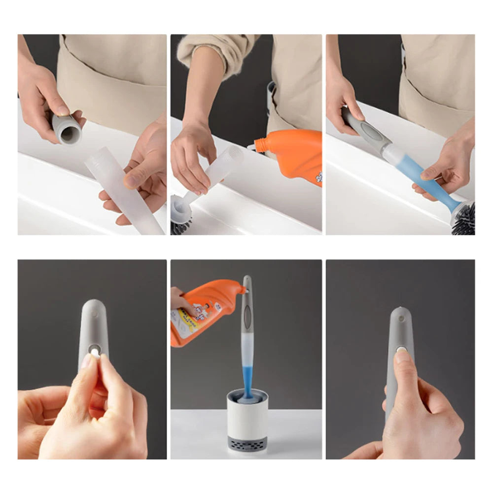 Silicone Toilet Brush for Effortless, Scratch-Free Cleaning