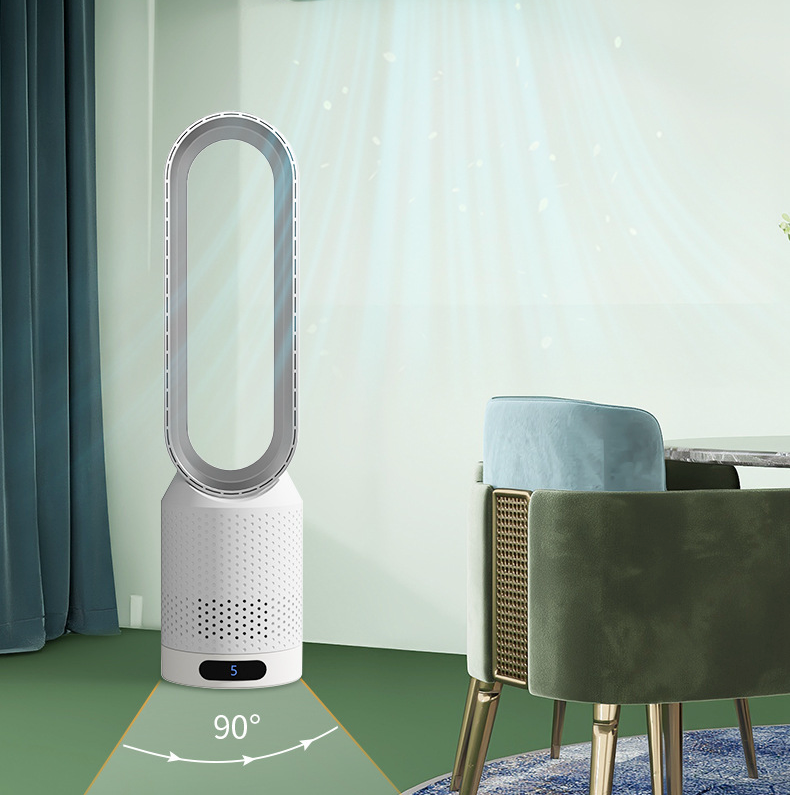 Smart Air Purifier Fan with Bladeless Design and 3-in-1 Cooling
