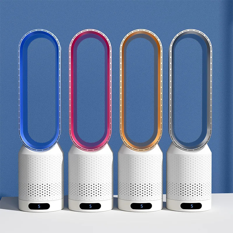 Bladeless Air Cooler and Purifier with 8 Cooling Speeds and 90° Oscillation